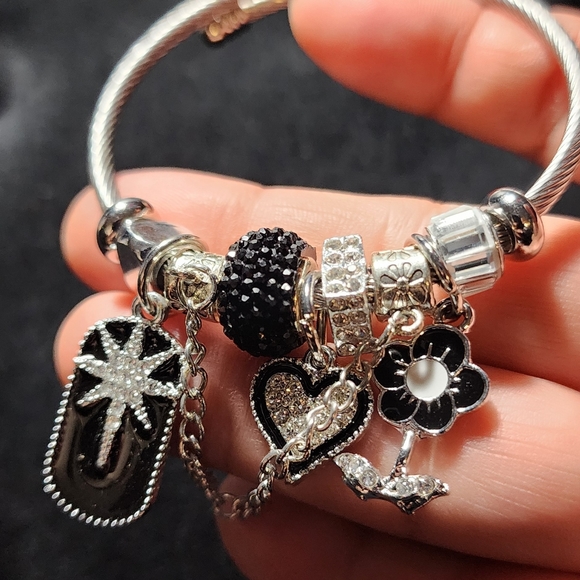 STAINLESS STEEL TWIST CHARM BRACELET - Picture 5 of 8